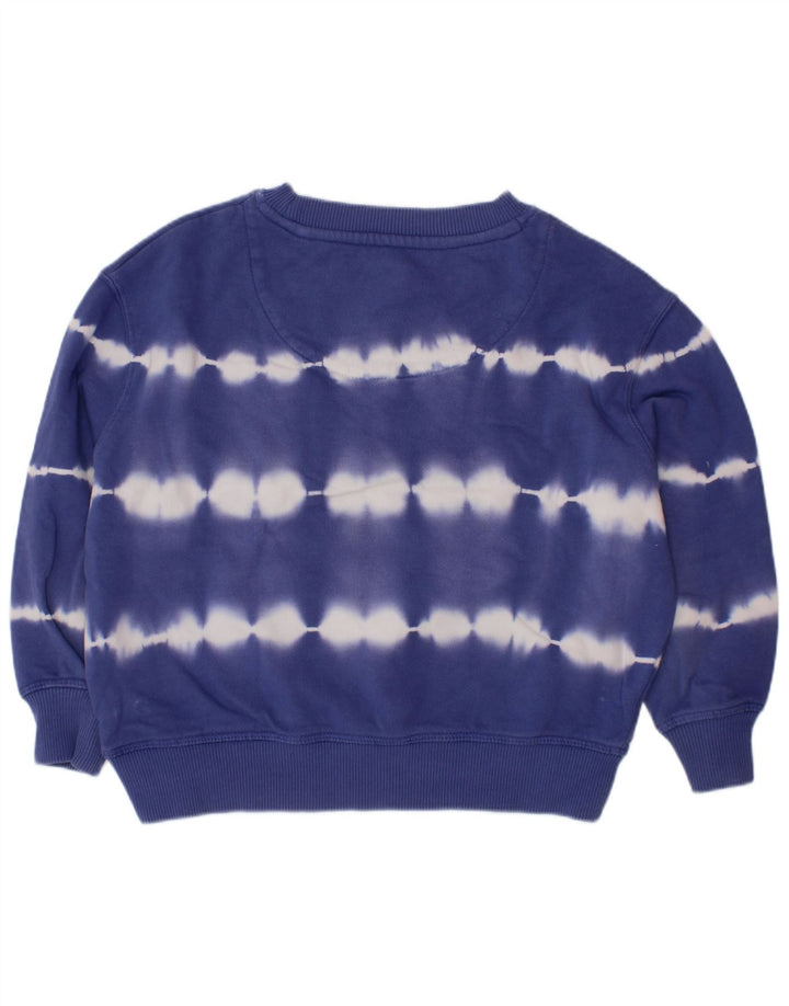 BODEN Felpa per Ragazze Maglione 4-5 Anni Blu Tie Dye in Cotone