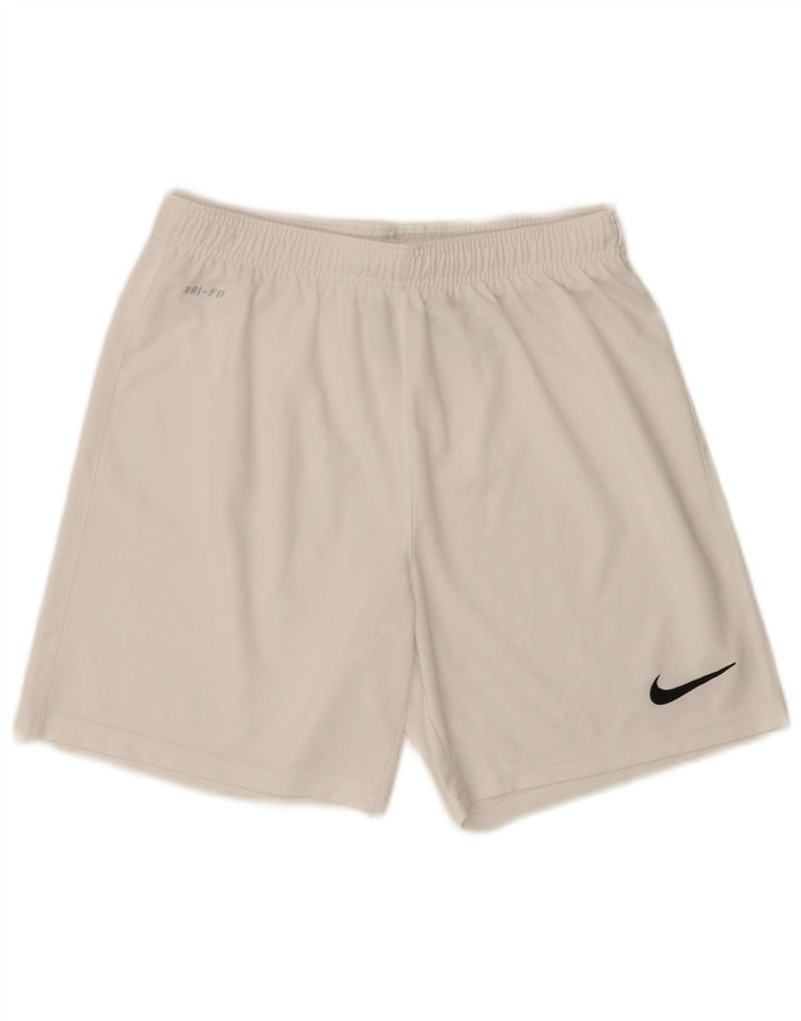 Pantaloncini sportivi Nike Dri Fit da uomo piccoli in poliestere bianco