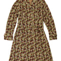 Abito a trapezio da donna vintage UK 12 pied de poule medio multicolore