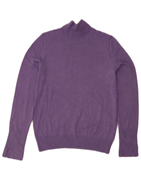 Maglione maglione collo alto da donna Zara UK 10 piccolo viola