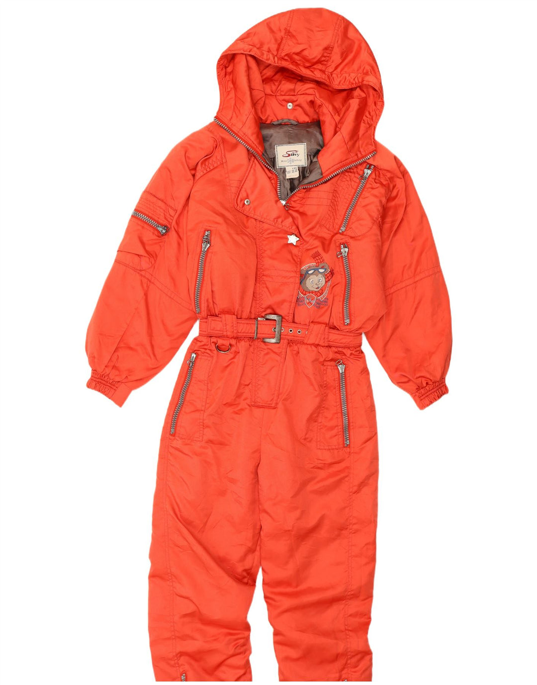 Tuta da sci da donna con cappuccio vestibilità ampia Silvy IT 44 Medium Red Winter