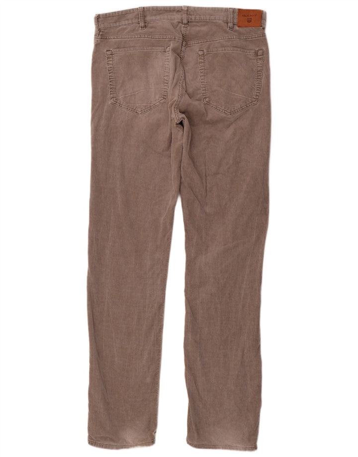 Pantaloni slim da uomo in velluto a coste GANT W34 L36 cotone grigio