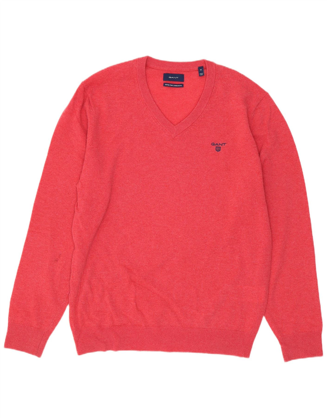 Gant Maglione da uomo con scollo a V in lana d'agnello rosa medio