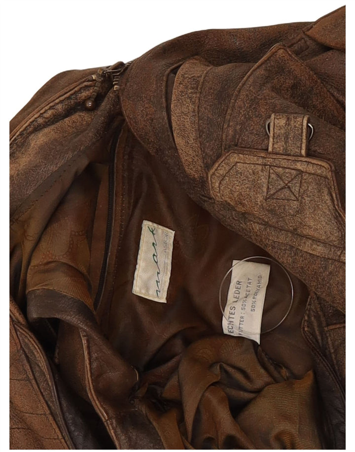 Gilet in pelle da uomo Mark Astor IT 48 Marrone medio