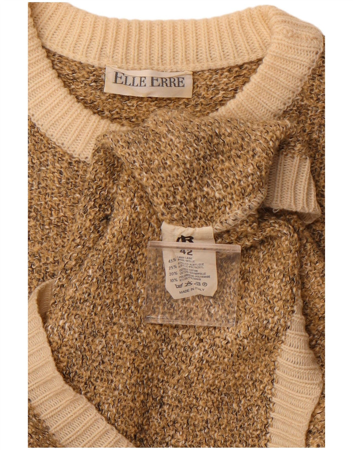 Abito maglione da donna a maniche lunghe ELLE ERRE IT 42 Lana Marrone Medio