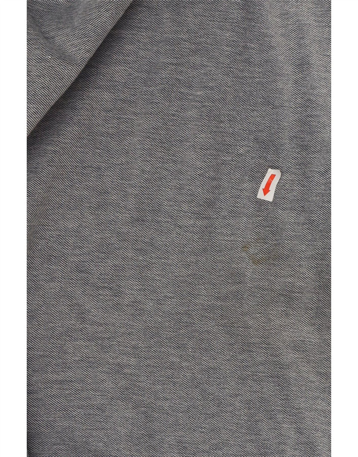 Polo da uomo Jack & Jones grande in cotone chiazzato grigio