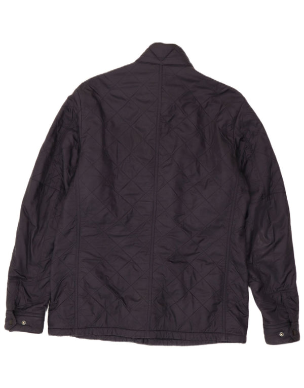 Barbour Giacca trapuntata da uomo UK 40 Large Blu Navy in poliammide