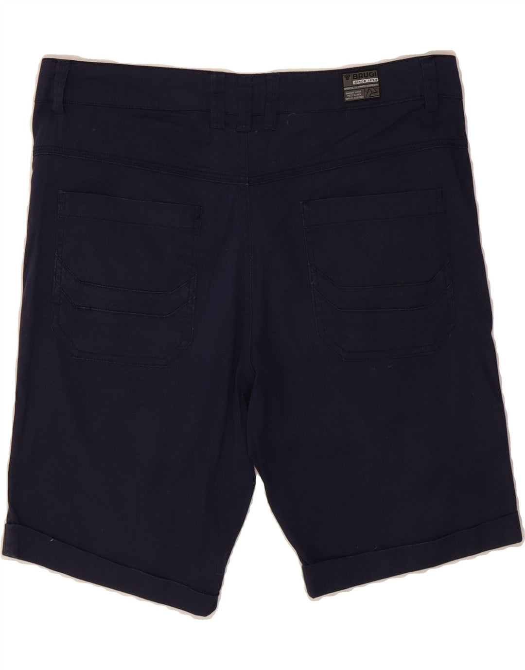 BRUGI Mens Casual Shorts IT 48 Medium W30 Navy Blue Cotton Vintage Brugi and Second-Hand Brugi from Messina Hembry 