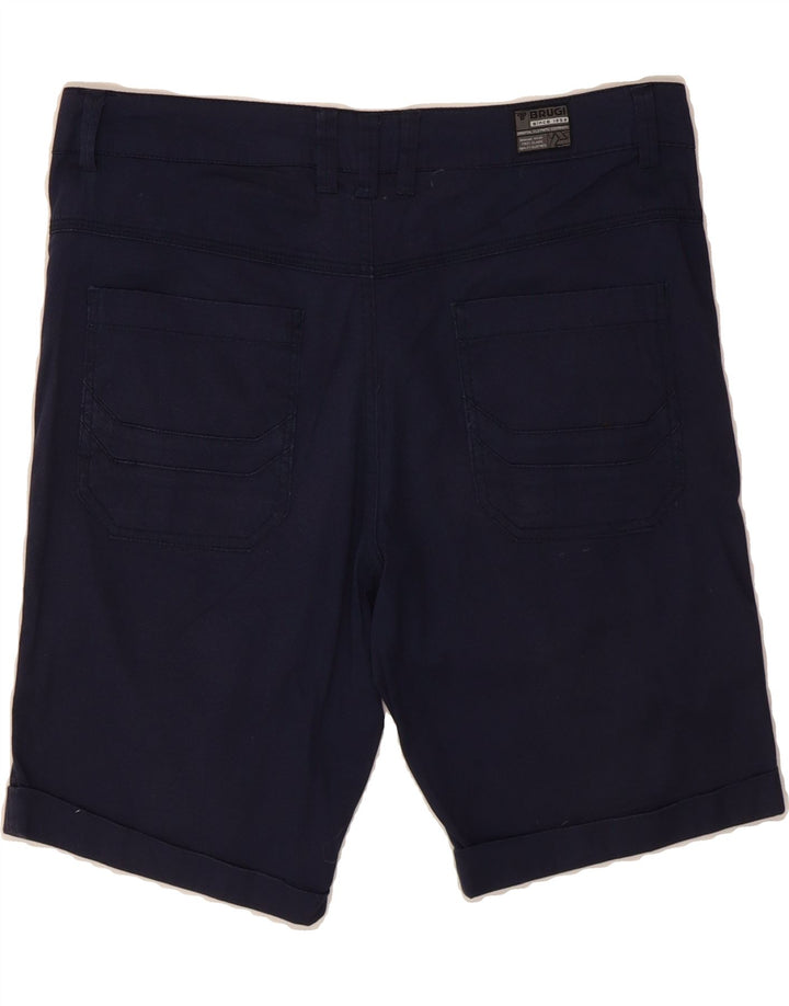BRUGI Mens Casual Shorts IT 48 Medium W30 Navy Blue Cotton Vintage Brugi and Second-Hand Brugi from Messina Hembry 