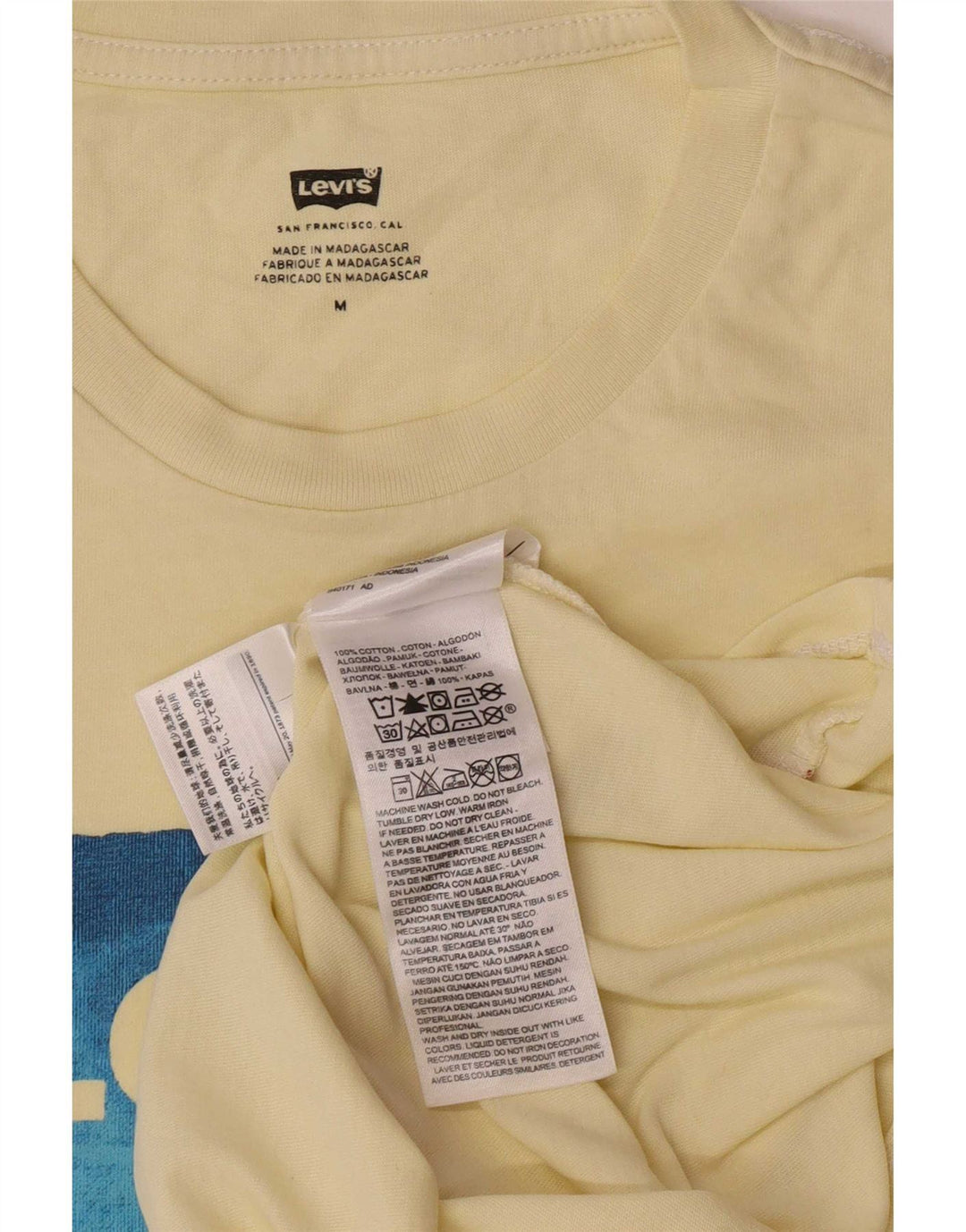T-shirt grafica da uomo Levi's Top in cotone giallo medio