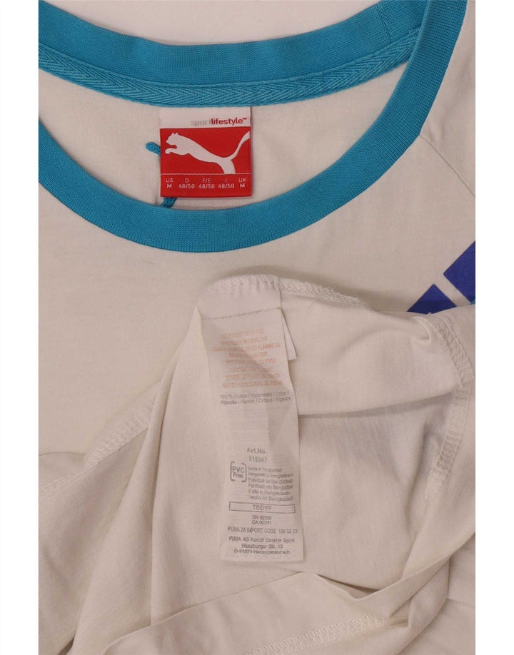 Canotta grafica da uomo Puma, cotone bianco medio
