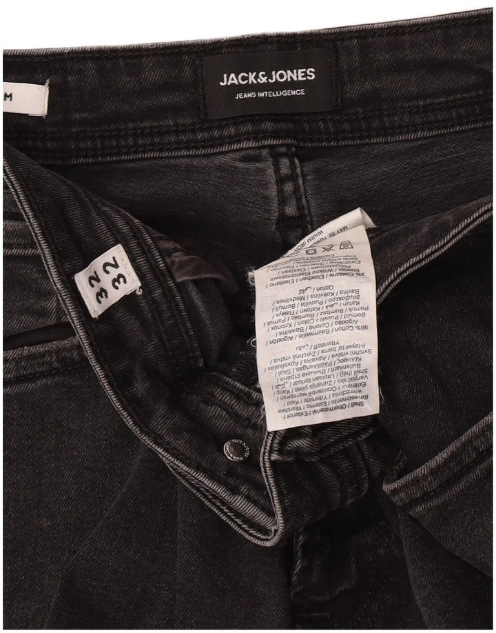 Jack & Jones Jeans skinny effetto consumato Liam da uomo W32 L32 cotone grigio