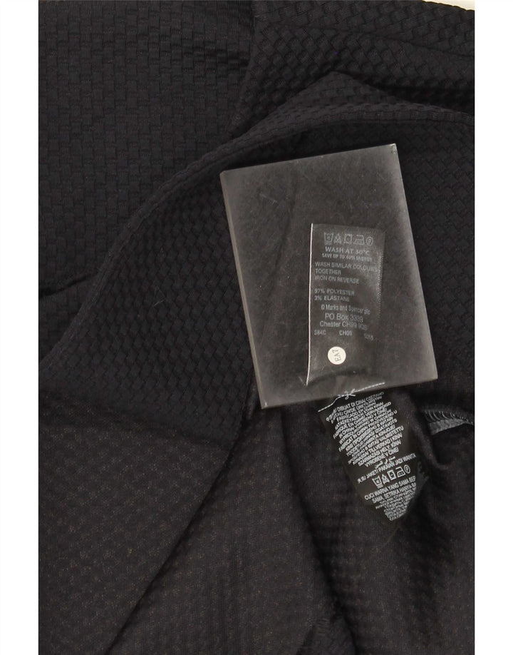 Giacca blazer con maniche a 3/4 corta Marks & Spencer da donna UK 16 grande blu navy