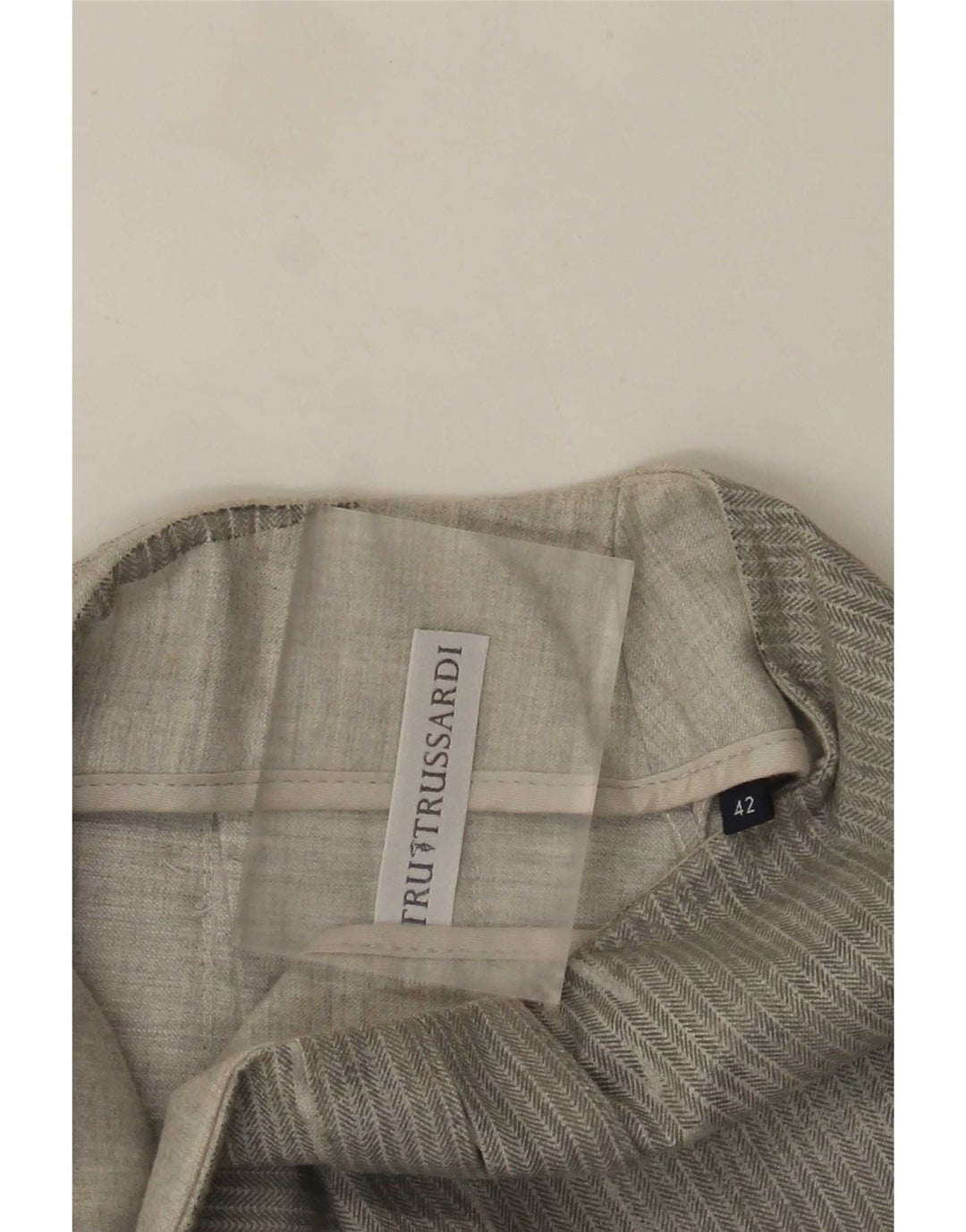 Minigonna Plissettata Donna Trussardi IT 42 Media W28 Grigio Spinato