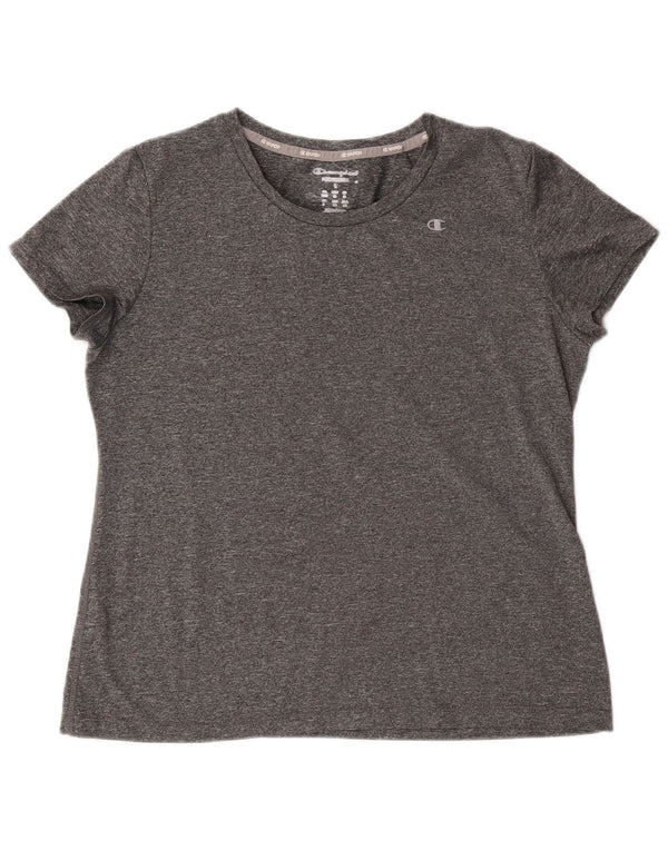 T-shirt da donna Champion Top UK 16 grande poliestere grigio
