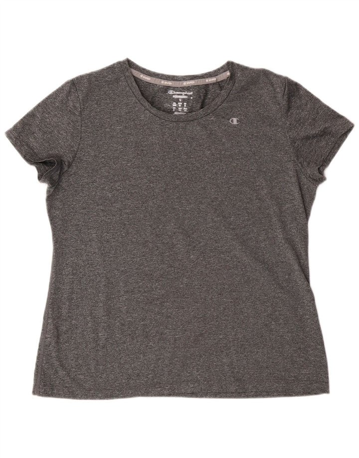T-shirt da donna Champion Top UK 16 grande poliestere grigio