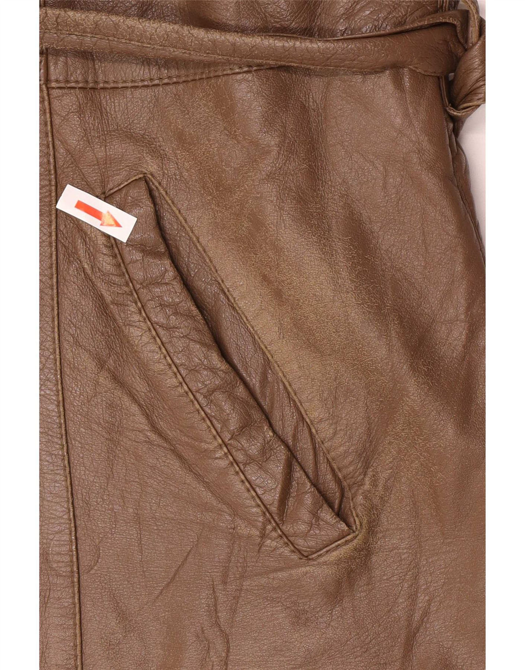 Giacca in pelle vintage da uomo dalla vestibilità classica UK 40 grande marrone
