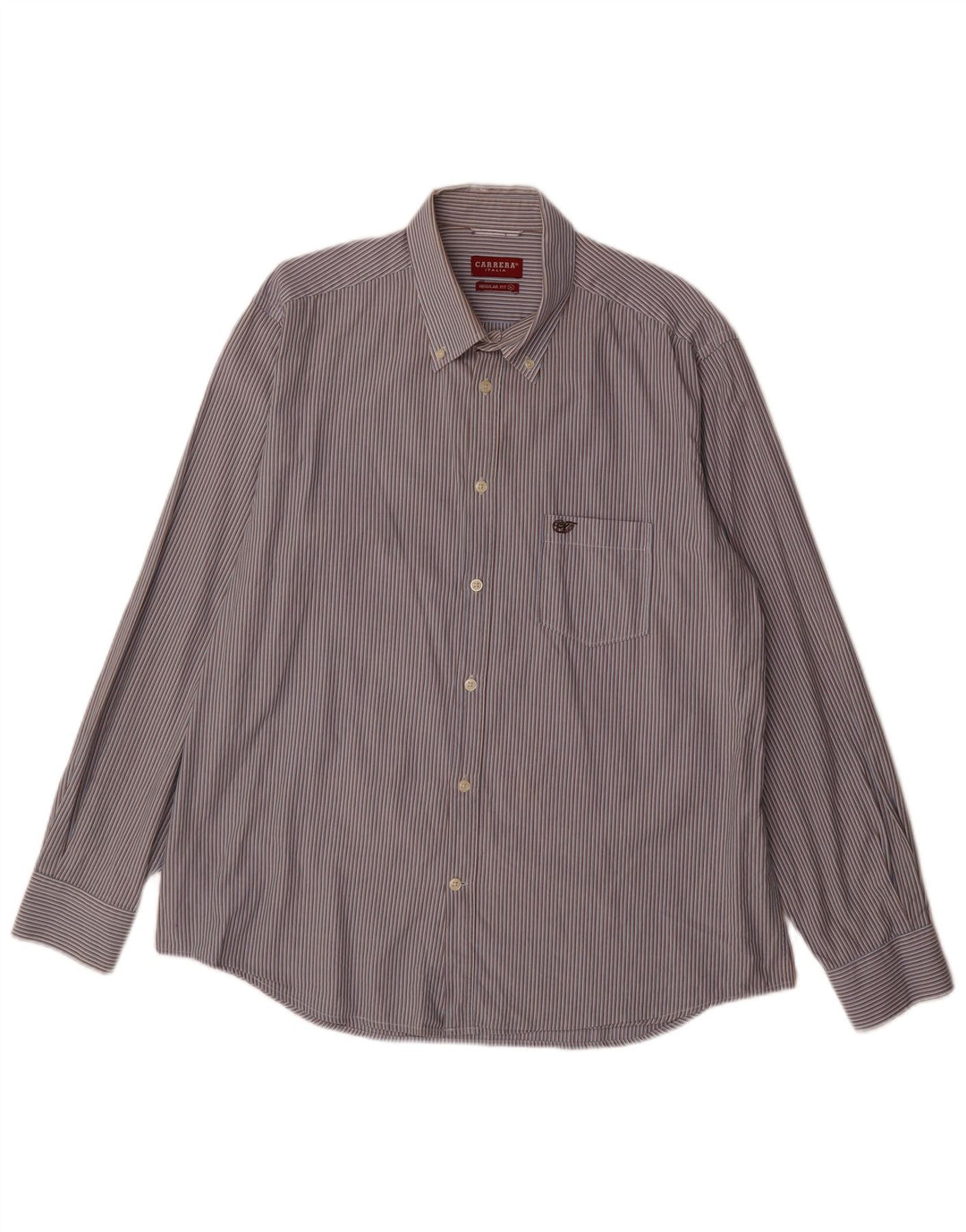 Camicia Carrera da uomo vestibilità regolare XL cotone gessato blu