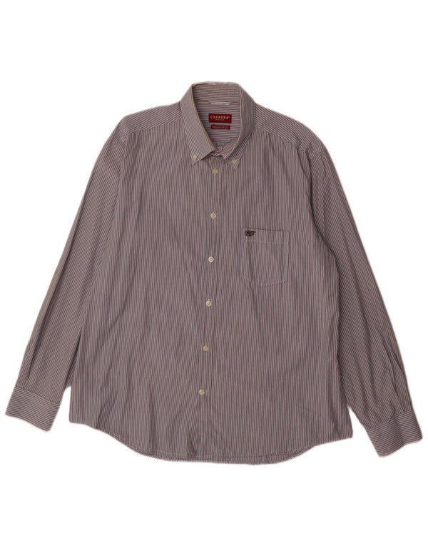 Camicia Carrera da uomo vestibilità regolare XL cotone gessato blu