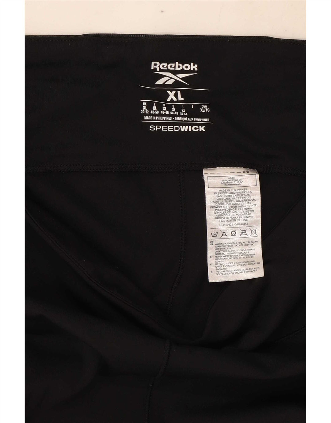 Leggings Reebok Donna Crop UK 20/22 XL Neri