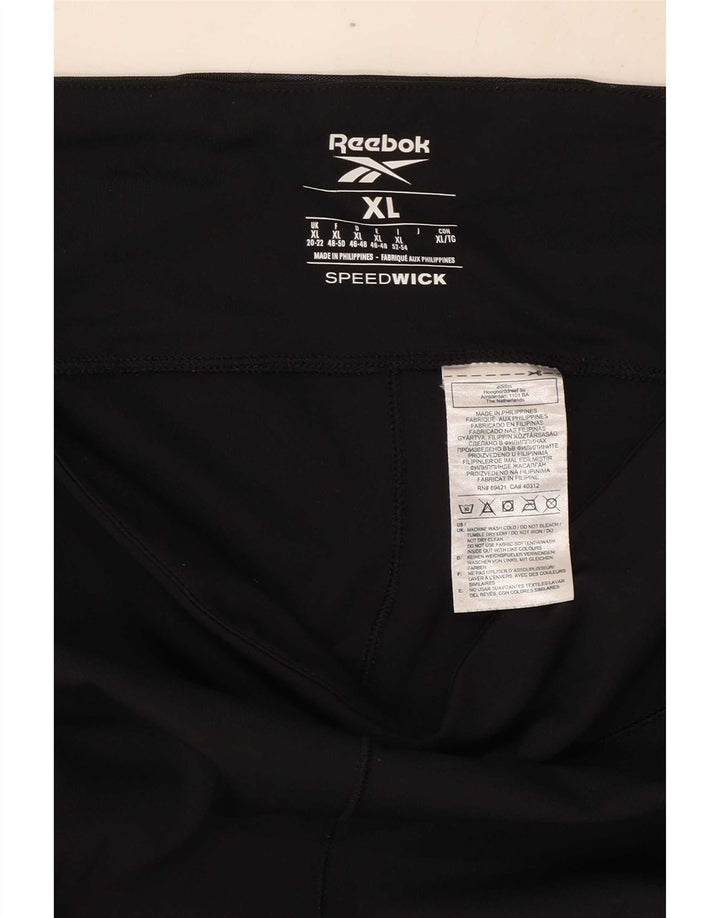 Leggings Reebok Donna Crop UK 20/22 XL Neri