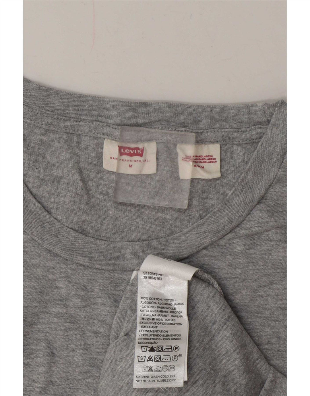T-shirt da donna Levi's Top UK 14 Cotone screziato grigio medio