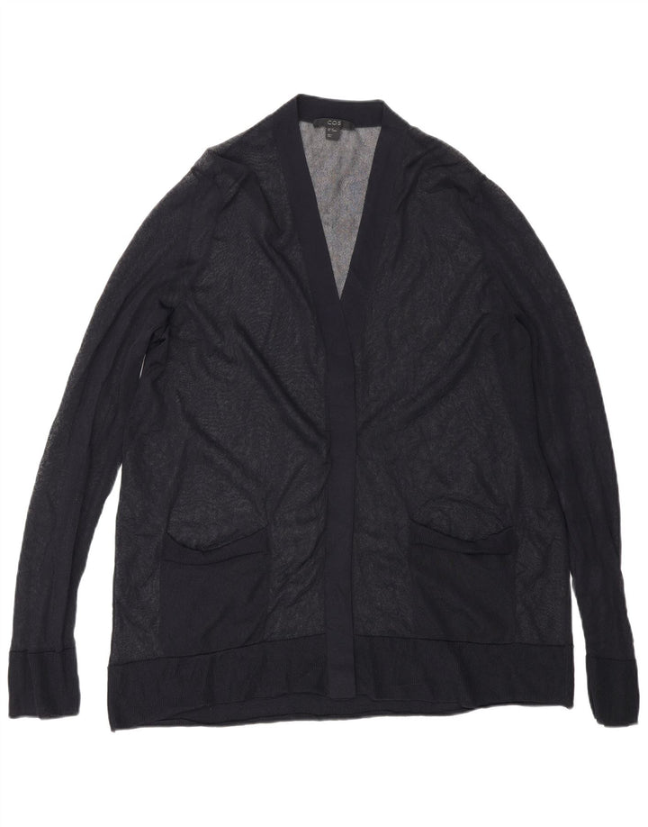 Cos Top cardigan aperto oversize da donna trasparente UK 6 XS blu navy