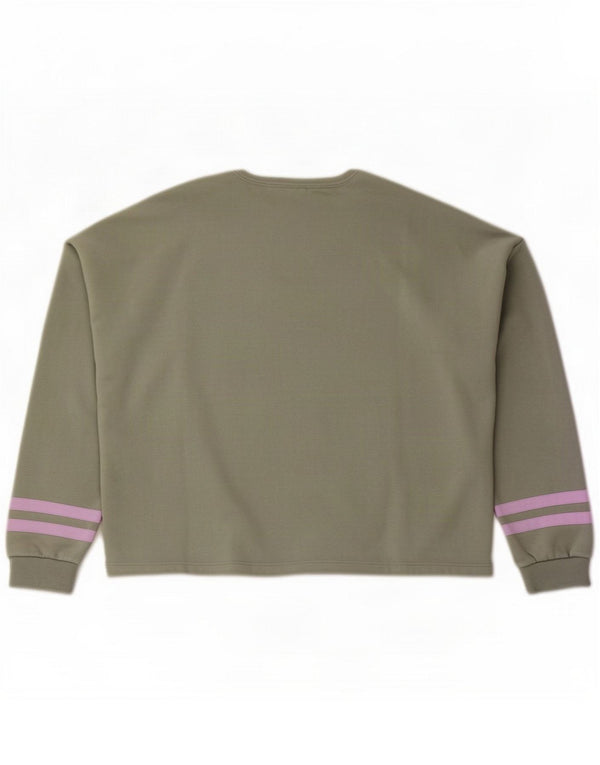 Marks & Spencer Girls Top Long Sleeve 15-16 Years Green Cotton