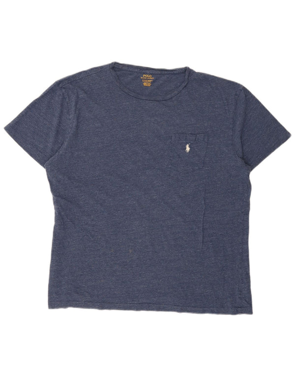 Polo Ralph Lauren T-shirt da uomo dalla vestibilità classica, top grande, in cotone blu