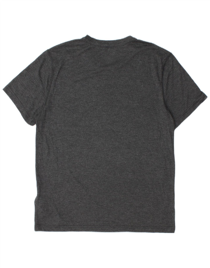T-shirt grafica da uomo Reebok Top grande in poliestere grigio