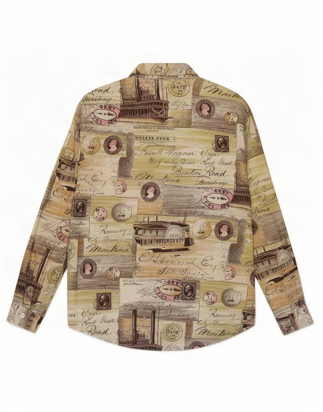 Camicia vintage da donna con motivo astratto UK 14 media multicolore