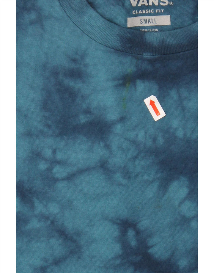 T-shirt grafica da uomo con vestibilità classica VANS, piccola, in cotone tie-dye blu