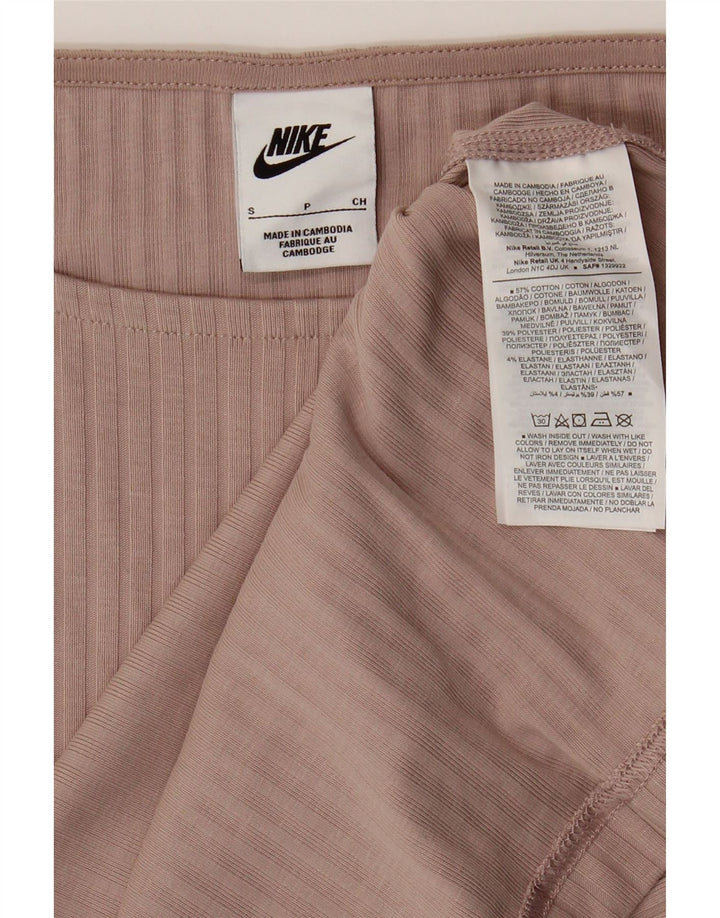 T-shirt corta oversize da donna NIKE Top UK 10 piccola in cotone grigio
