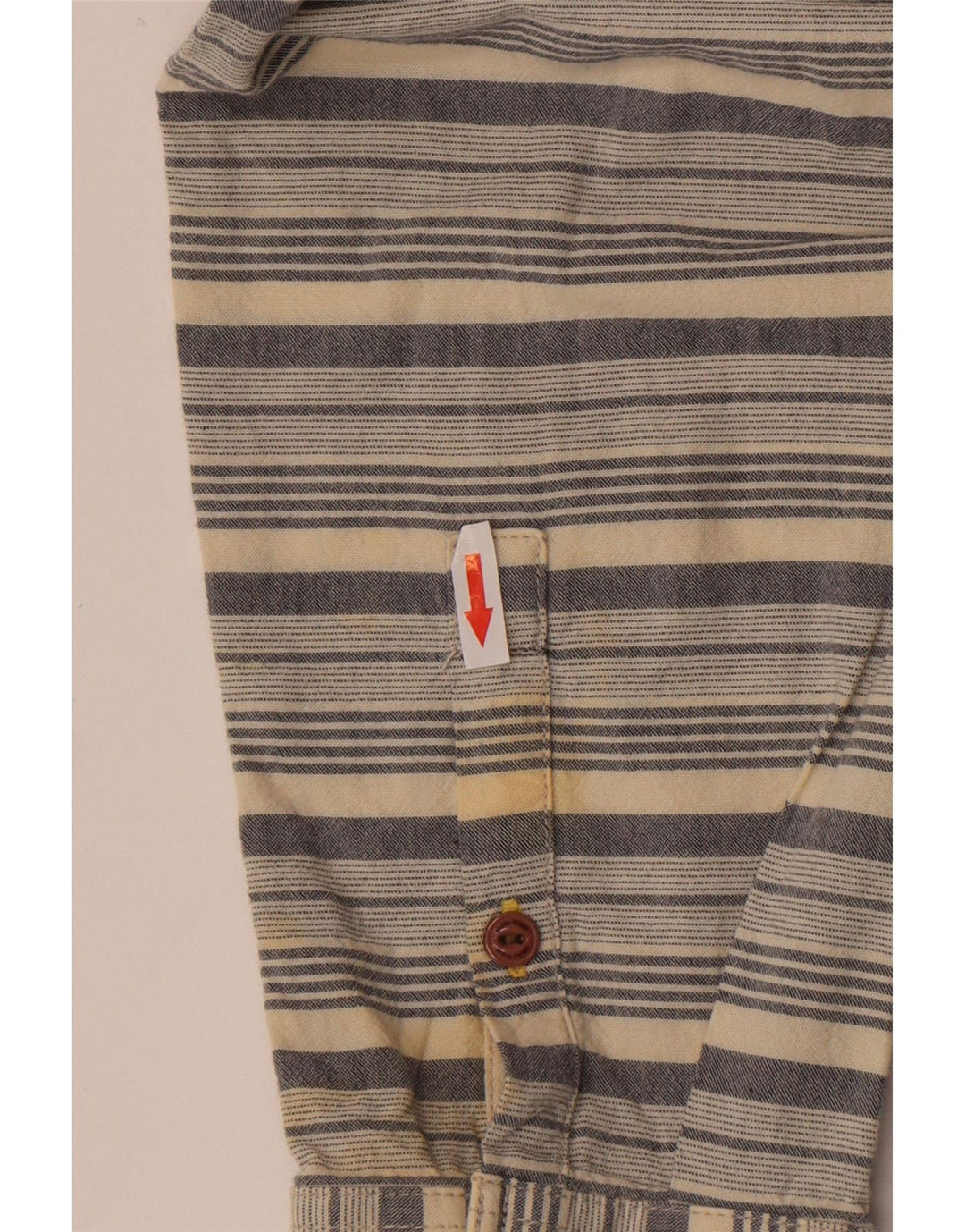 Camicia slim fit da uomo White Stuff 2XL in cotone a righe beige