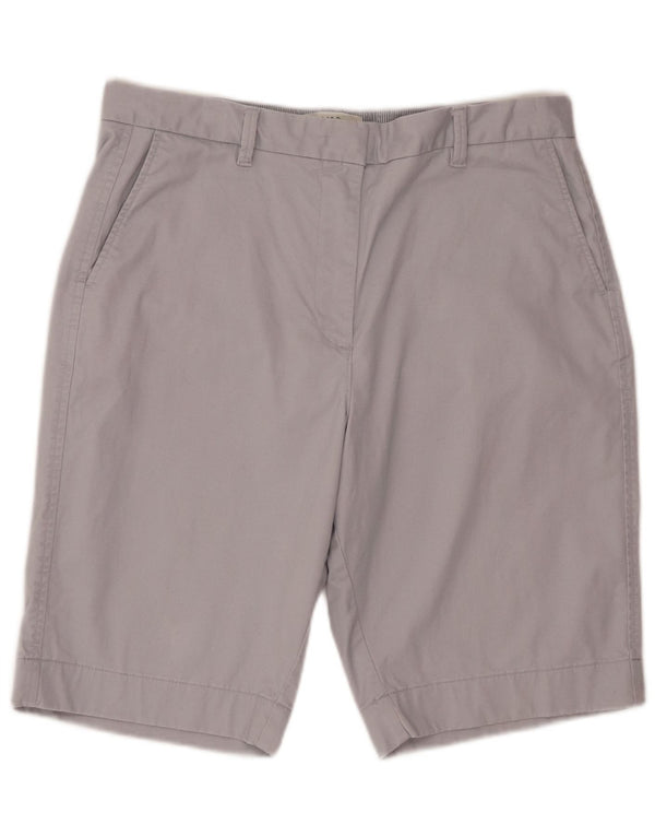 Marks & Spencer Womens Chino Shorts UK 14 Large W32 Grey Cotton