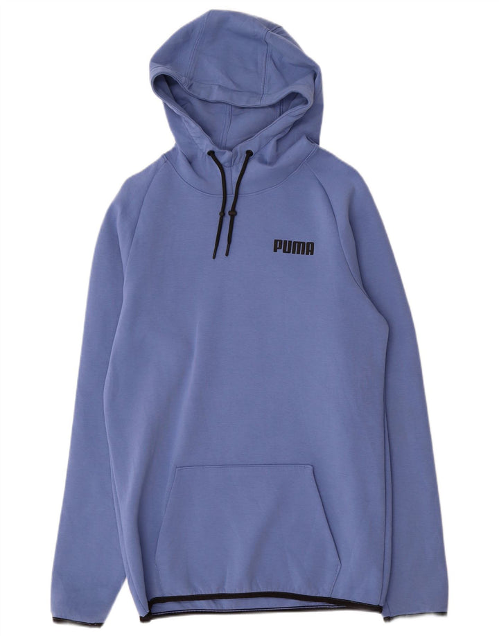 Felpa con cappuccio da uomo PUMA in cotone blu medio