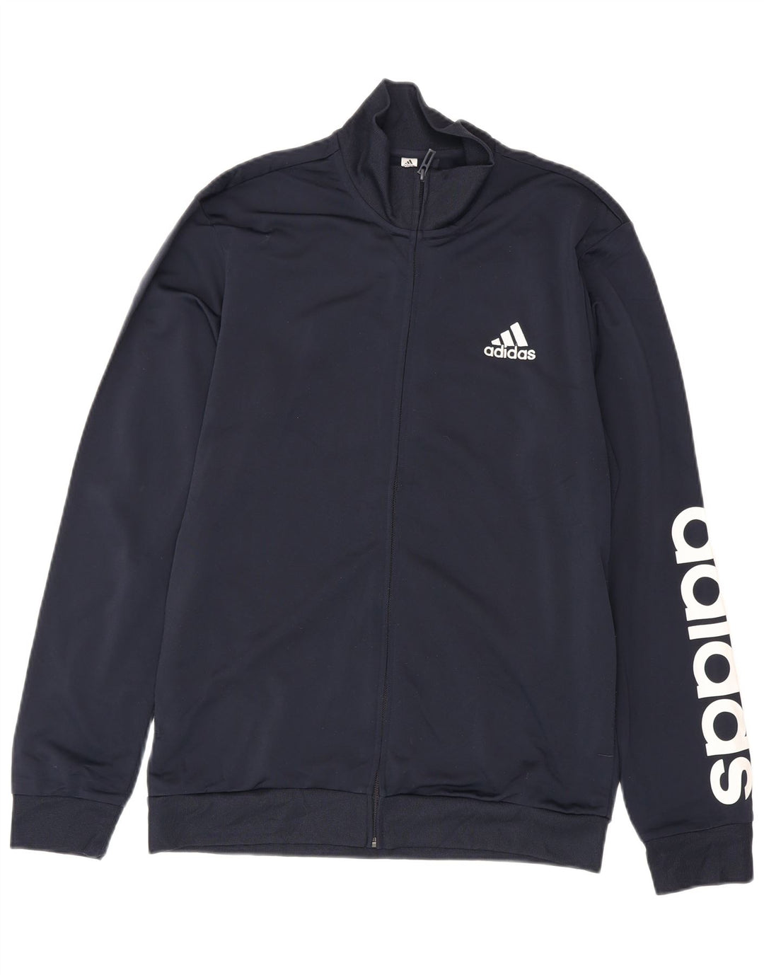 Giacca da tuta grafica da uomo Adidas UK 40/42 Medio Blu Navy