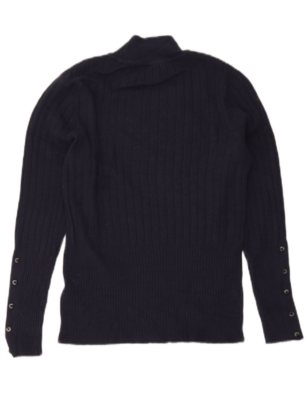 Maglione maglione a collo alto da donna Marks & Spencer UK 12 medio blu navy