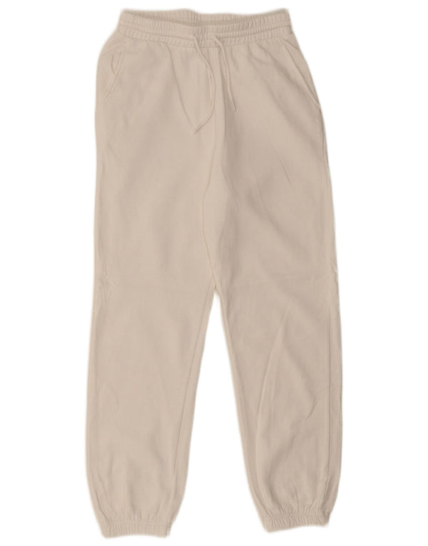 Pantaloni da tuta da donna Zara Joggers UK 10 piccoli cotone bianco