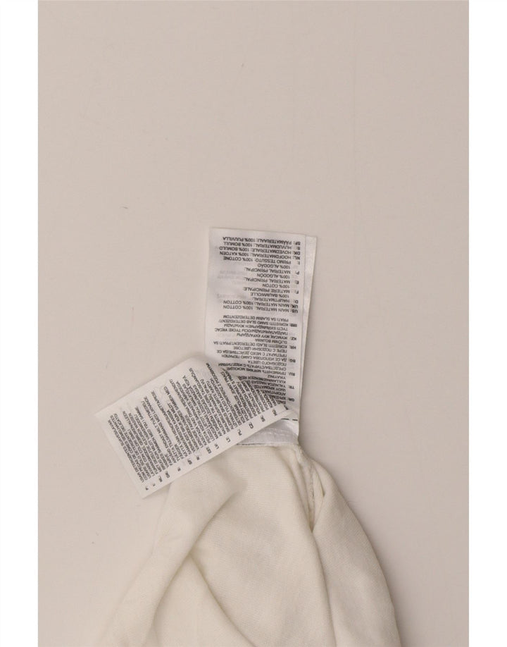 T-shirt grafica da uomo ADIDAS Top piccola in cotone bianco