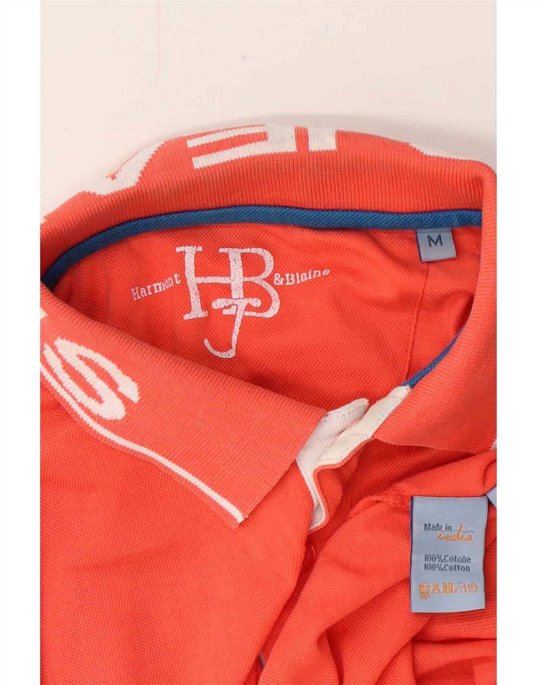Polo grafica da uomo Harmont & Blaine in cotone arancione medio