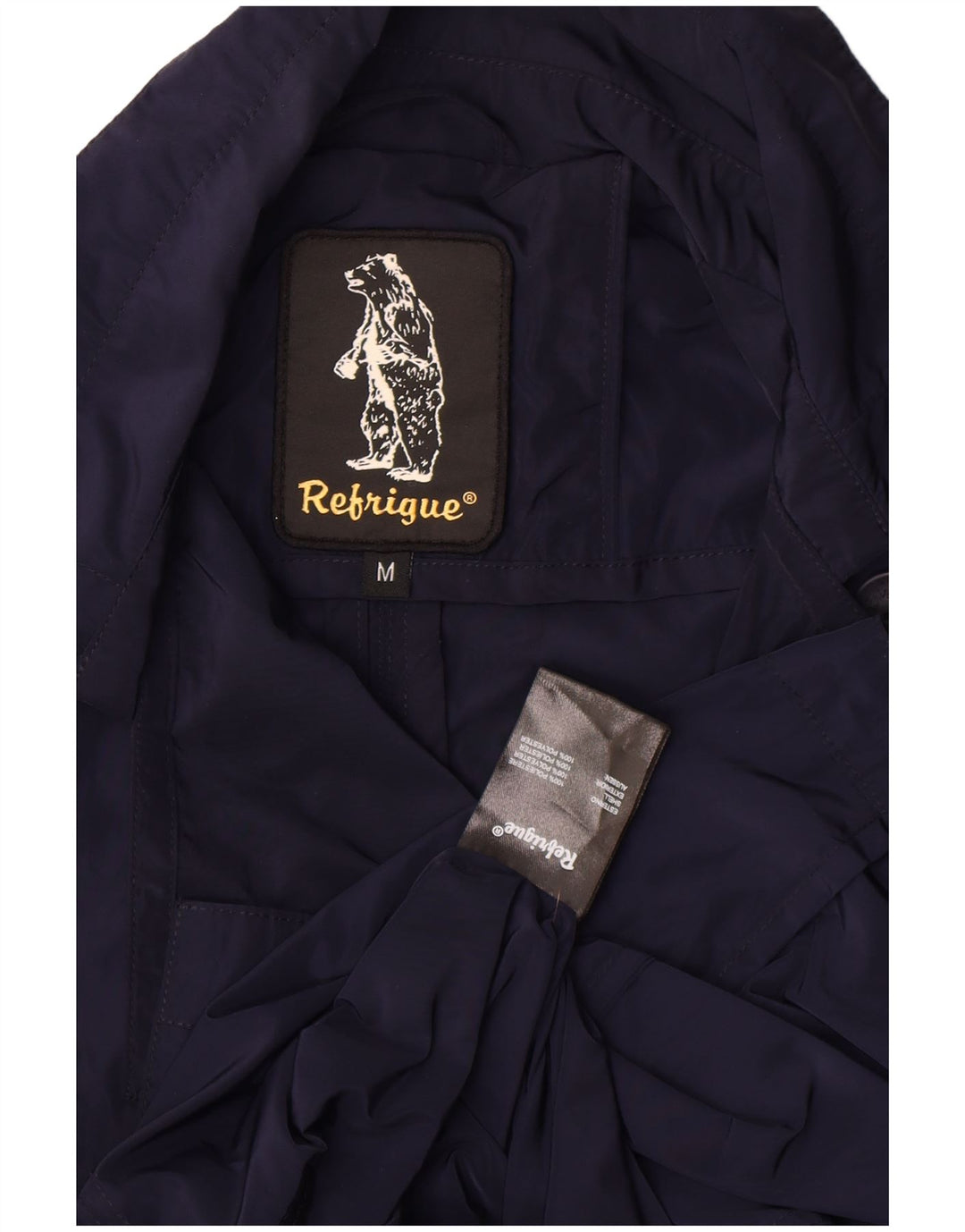 Trench da donna Refrigue UK 12 medio blu navy in poliestere