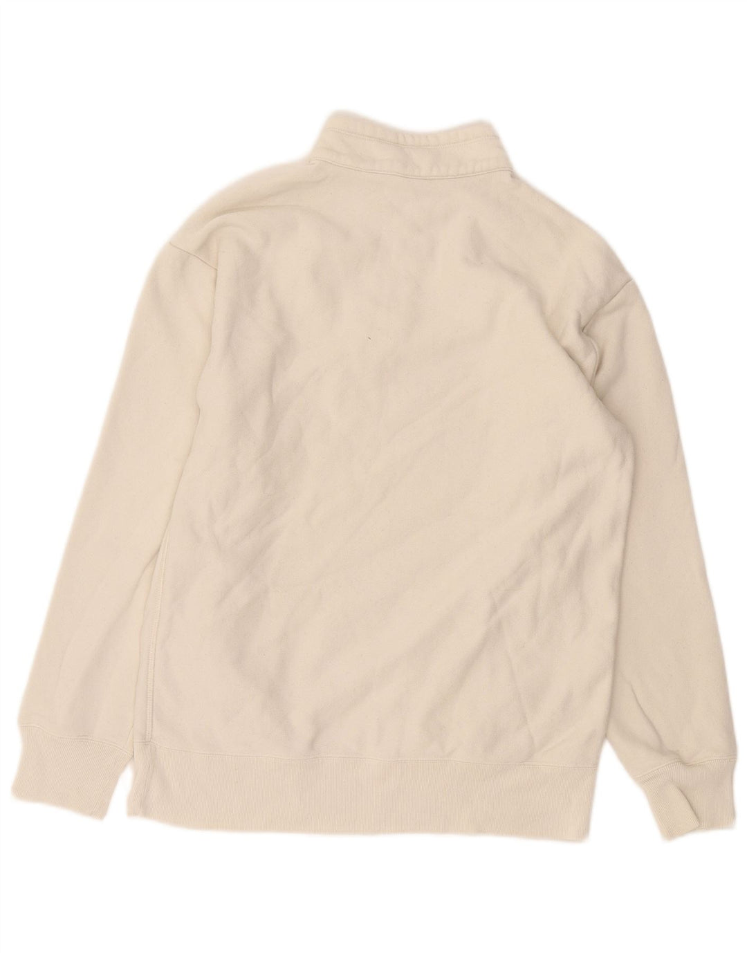 Felpa Champion da uomo con zip e collo, piccola, bianca