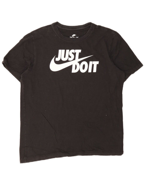 T-shirt grafica da uomo Nike Top grande in cotone nero
