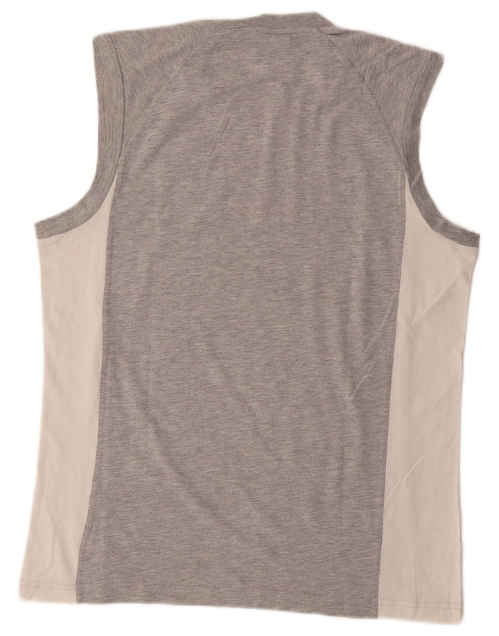 Canotta grafica da uomo ADIDAS Top grigio medio color block