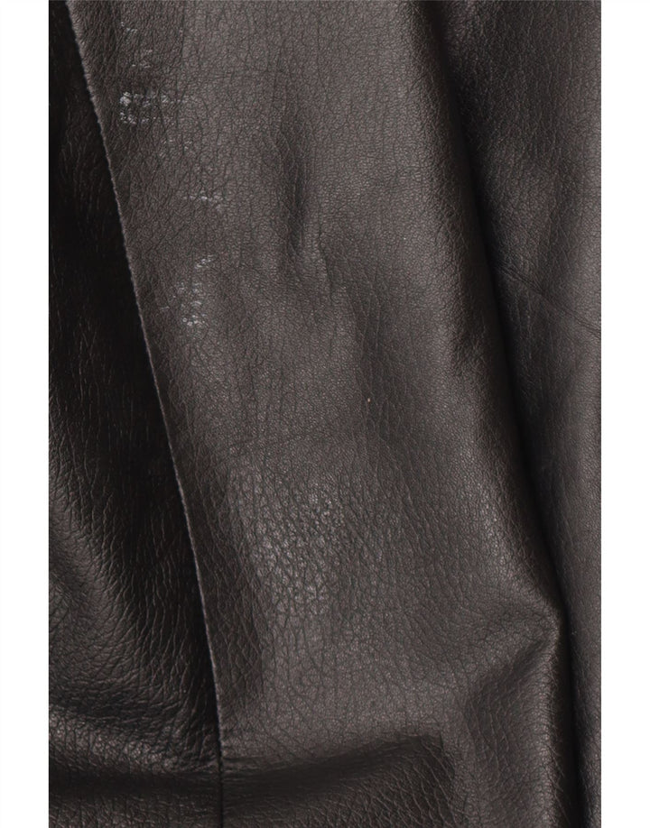 Giacca in pelle vintage da uomo UK 38 in pelle nera media