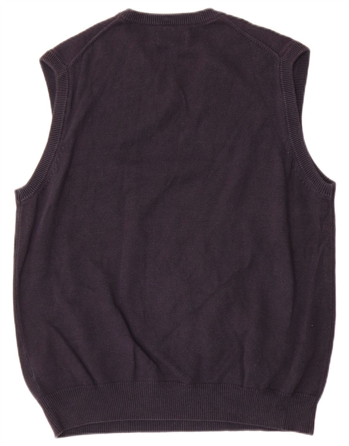 Canotta da uomo Marks & Spencer Blue Harbour Canotta media in cotone blu navy