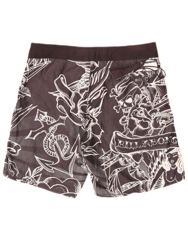 Pantaloncini da bagno grafici da uomo Billabong grandi in poliestere floreale nero