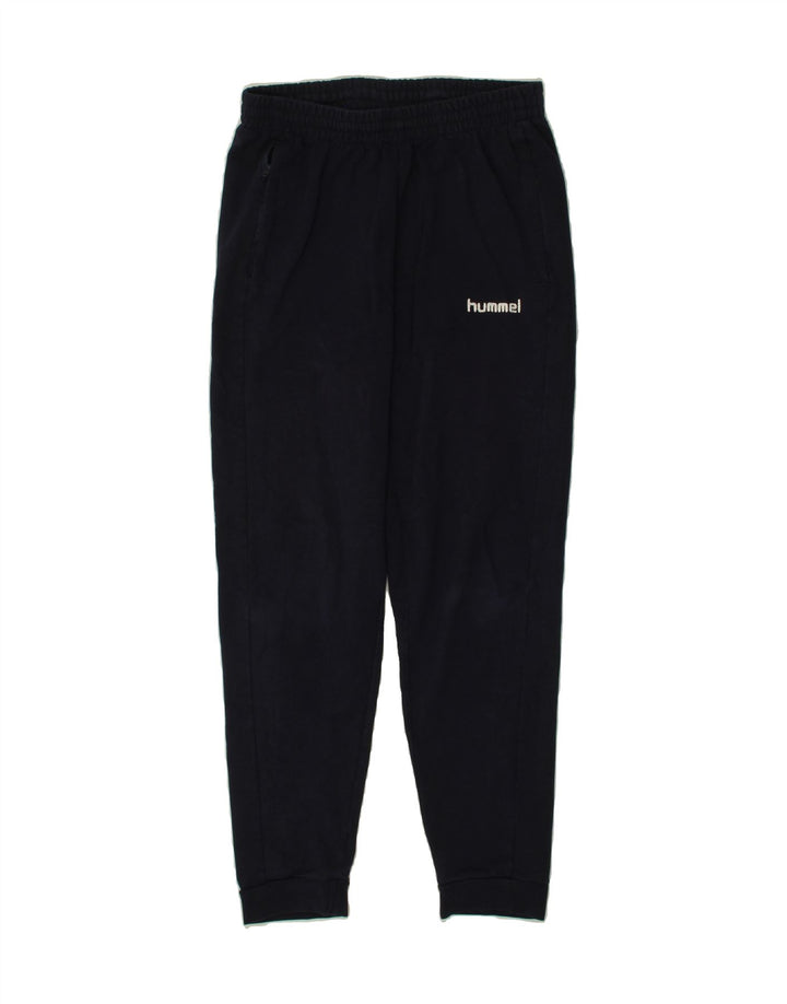 HUMMEL Mens Tracksuit Trousers Joggers Small Navy Blue Cotton Vintage Hummel and Second-Hand Hummel from Messina Hembry 