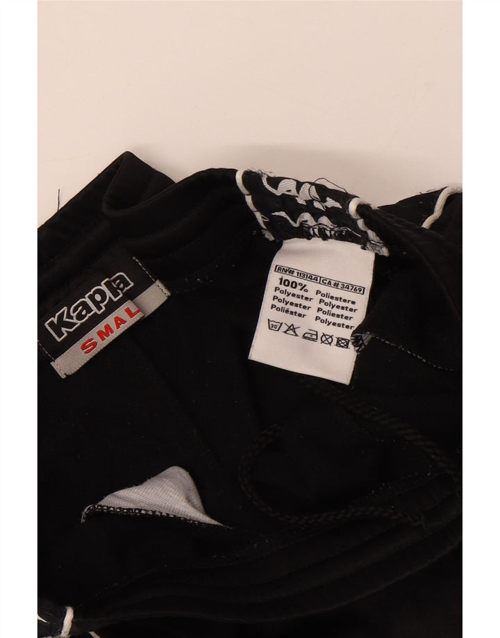 Pantaloni da tuta con grafica Kappa da uomo piccoli in poliestere nero